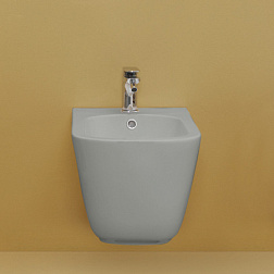 Биде Tribeca 35х54 см, grigio matt, с 1 отверстием под смеситель, подвесное, без крышки, Kerasan 512559 Kerasan