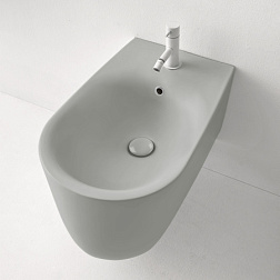 Биде Nolita 35х55 см, светло-серый, с 1 отверстием под смеситель, подвесное, без крышки, Kerasan 532559 Kerasan