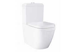 Унитаз-моноблок Euro Ceramic 38,3х67,8 см, безободковый, с сиденьем, Grohe 39462000 Grohe