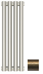 Отопительный дизайн-радиатор Эстет 18х50 см, 4 секции, состаренная бронза, двухрядный глухой, Сунержа 05-0302-5004 Сунержа