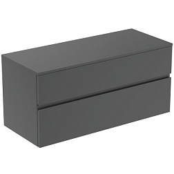 Модуль под раковину Finesse 120,2х50,5х55,8 см, 2 ящика, со столешницей, антрацит матовый (лак), Ideal Standard E3431Y2 Ideal Standard