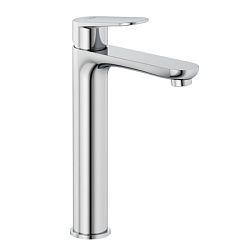 Высокий смеситель на столешницу X1 21 см, неповоротный излив, без донного клапана, Kludi 322980575 Kludi