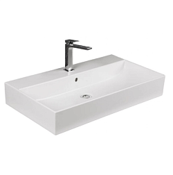 Подвесная раковина Bahia_13 100х46,5х13 см, санфарфор, с отв. под смеситель, Hatria BH1000465011TS0 Hatria