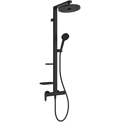 Душевая система без излива Alu + матовый, 2 режима ручной лейки, 26 см, round, чёрный цвет, верхний душ, с лейкой, Ideal Standard BD584XG Ideal Standard