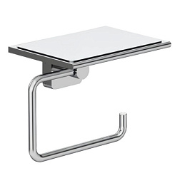 Держатель туалетной бумаги Vela S с полкой, хром, Kludi 2597105 Kludi