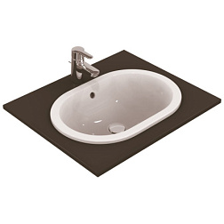 Встраиваемая сверху раковина Connect 55х38 см, с переливом, санфарфор, Ideal Standard E504701 Ideal Standard