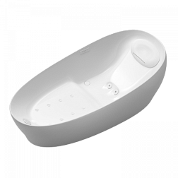 Ванна из материала Galalato Neorest Flotation 220х105 см, отдельностоящая, с г/м, c подсветкой, с пультом управления, овальная, TOTO PJYD2200PWEE#GW TOTO