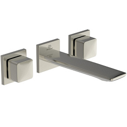 Встраиваемый в стену смеситель для раковины Conca длина излива 18см, стальной цвет, Ideal Standard A7445GN Ideal Standard