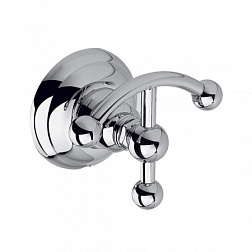 Крючок Accessori Classica двойной, хром, Nicolazzi 1481CR Nicolazzi
