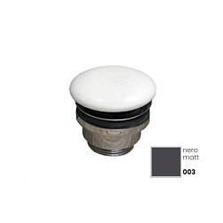 Сливной набор для раковины матовый, чёрный цвет, с переливом, GSG PILTONUNIAR003 GSG