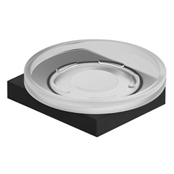 Настенная мыльница Vela C матовый, цвет черный, с держателем, Kludi 3198539 Kludi