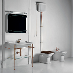 Консоль для раковины Waldorf 118х55х83 см, со стеклянной полочкой, цвет бронза, Kerasan 9196K3br Kerasan