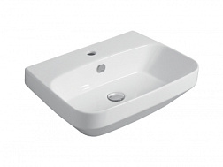 Подвесная раковина Baden baden 60х45х16,5 см, санфаянс, с отв. под смеситель, Simas BB10bia Simas