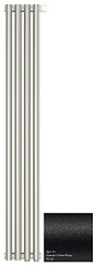 Отопительный дизайн-радиатор Эстет 18х120 см, 4 секции, темный титан муар, двухрядный глухой, Сунержа 15-0312-1204 Сунержа