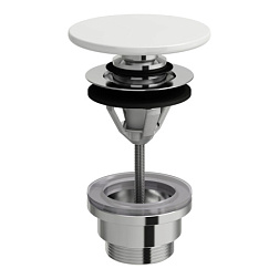 Сливной набор для раковины push-open с крышкой saphirkeramik, с переливом, Laufen 8.9819.2.000.000.1 Laufen
