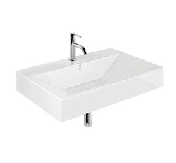 Подвесная раковина Resa 81х50х12 см, санфарфор, с отв. под смеситель, Kludi 59WW8143 Kludi