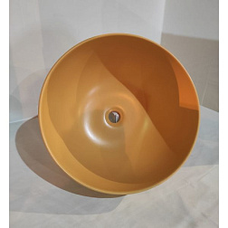 Накладная раковина Dome 44,5х44,5х24 см, санфарфор, оранжевый матовый, White Ceramic W0307OC White Ceramic