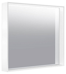 Зеркало Plan 80х70 см, белый глянцевый, 33 вт + 52 вт, с подсветкой, с подогревом, Keuco 33098302500 Keuco