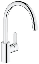 Смеситель для кухни с выдвижной лейкой Eurostyle Cosmopolitan поворотный излив, Grohe 31126002 Grohe