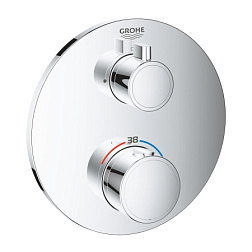 Лицевая часть встраиваемого смесителя Grohtherm 1 функция, Grohe 24075000 Grohe