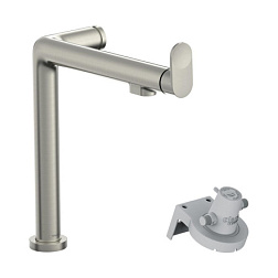Кухонный смеситель для фильтра Aqittura поворотный излив, стальной цвет, Hansgrohe 76804800 Hansgrohe