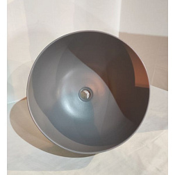 Накладная раковина Dome 44,5х44,5х24 см, санфарфор, серый матовый, White Ceramic W0307FM White Ceramic