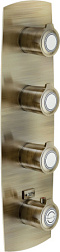 Лицевая часть встраиваемого смесителя Sofi термостатический, 4 функции, бронза, Nobili SI98104BR Nobili