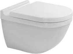 Подвесной унитаз Starck 3 36х54 см, безободковый, без сиденья, Duravit 2527090000 Duravit