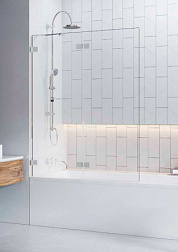 Шторка для ванны Euphoria PND 100х150 см, стекло 8 мм, левая, прозрачная, поворотная, Radaway 10008100-01-01L Radaway