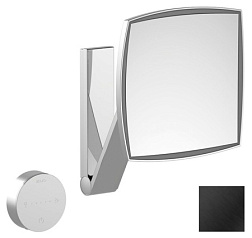 Настенное косметическое зеркало для ванной iLook_move 5-уровневое переключение цвета подсветки, стеклянная панель управления, цвет черный, с подсветкой, Keuco 17613139002 Keuco