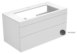 Модуль под раковину Edition 400 105х53,5х54,6 см, корпус белый, фас антрацит, для раковины 80см, с отв. под смес, система push-to-open, Keuco 31582700100 Keuco