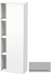 Шкаф-колонна DuraStyle 50х24х140 см, корпус-белый матовый, фронт-бетонно-серый матовый, правый, подвесной монтаж, Duravit DS1238R0718 Duravit