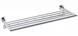 Полка для полотенец Оmega 65,5 см, с крючками, хром, Bemeta 104205162 Bemeta