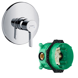 Встраиваемый в стену смеситель без излива Metris S 1 функция, Hansgrohe 31665000S Hansgrohe