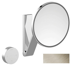 Настенное косметическое зеркало для ванной iLook_move стеклянная панель управления, 5 цветов, никель, с подсветкой, Keuco 17612059002 Keuco
