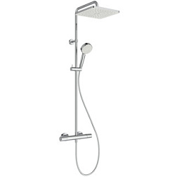 Душевая система без излива Ceratherm T25N, 2 режима ручной лейки, 26 см, square, с лейкой, термостат, верхний душ, Ideal Standard A8521AA Ideal Standard