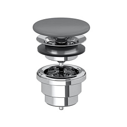 Сливной набор для раковины серый цвет, без перелива, Villeroy&Boch 680800I4 Villeroy&Boch