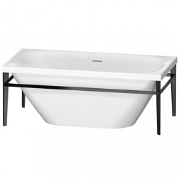 Акриловая ванна XViu 160х80 см, с металлической рамой: черный матовый, Duravit 700444000B20000 Duravit