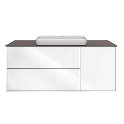 Модуль под раковину Plaza 115х46,6х50 см, белая глянцевая, система push-to-open, Kerama Marazzi PLB.M.120.3\WHT.V Kerama Marazzi