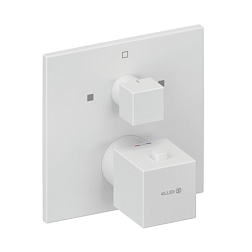 Лицевая часть встраиваемого смесителя Decus матовый, с термостатом, 2 функции, белый цвет, Kludi 548105375 Kludi