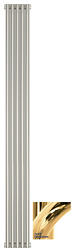 Отопительный дизайн-радиатор Эстет 22,5х180 см, 5 секций, золото, двухрядный глухой, Сунержа 03-0302-1805 Сунержа