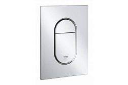 Клавиша смыва Arena Cosmopolitan 130x172, пластик, пневматическая, хром, старт-стоп, Grohe 37624000 Grohe