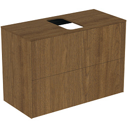 Модуль под раковину Conca 80х37,3х55 см, 2 ящика, темный орех, система push-to-open, Ideal Standard T3947Y5 Ideal Standard