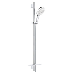 Душевой гарнитур Rainshower SmartActive 150 штанга 90 см, шланг 175 см, лейка 15 см, с полкой, 3 режима, хром / белый, Grohe 26594LS0 Grohe