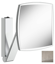 Настенное косметическое зеркало для ванной iLook_move квадратное, 20х20 см, цвет стальной, с подсветкой, Keuco 17613079004 Keuco