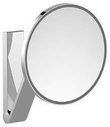 Настенное косметическое зеркало для ванной iLook_move подключение к сети через подрозетник, хром, с подсветкой, Keuco 17612019003 Keuco