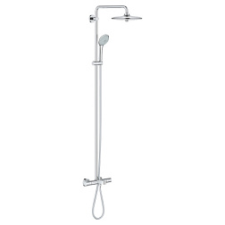Душевая система Euphoria System 27475001 3 режима, 26 см, round, с лейкой, термостат, верхний душ, неповор. излив, Grohe 27475001 Grohe