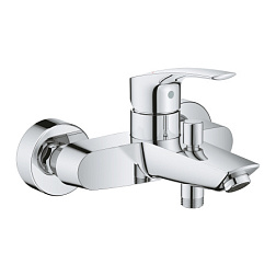 Настенный смеситель Eurosmart неповоротный излив, с выходом на душ (без лейки), Grohe 33300003 Grohe