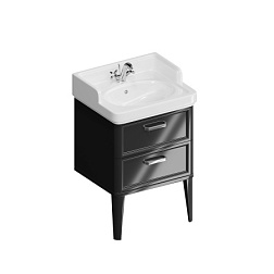 Модуль под раковину Pompei 56х48х48,2 см, 2 ящика, черный глянцевый, Kerama Marazzi PO.N.60.2\BLK Kerama Marazzi