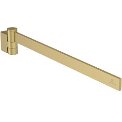 Рожковый полотенцедержатель Conca 45 см, шлифованное, квадратный дизайн, одинарный, золото, поворотный, Ideal Standard T5393A2 Ideal Standard